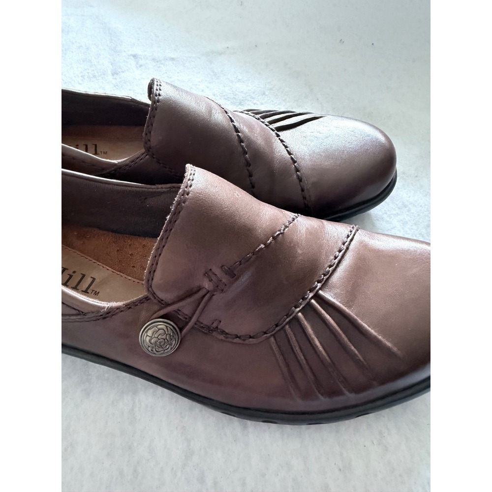 Cobb Hill by New Balance Paulette Bark Brown Leather Slip On Loafers Sz 6.5M - Picture 14 of 16
